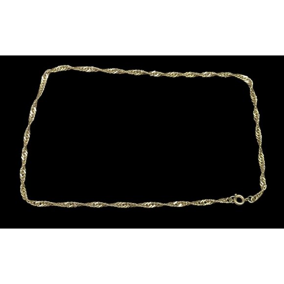 Classic Casual Twisted Gold Tone Chain Necklace - Picture 1 of 4